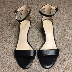 Nine West strappy ankle sandals kitten heels